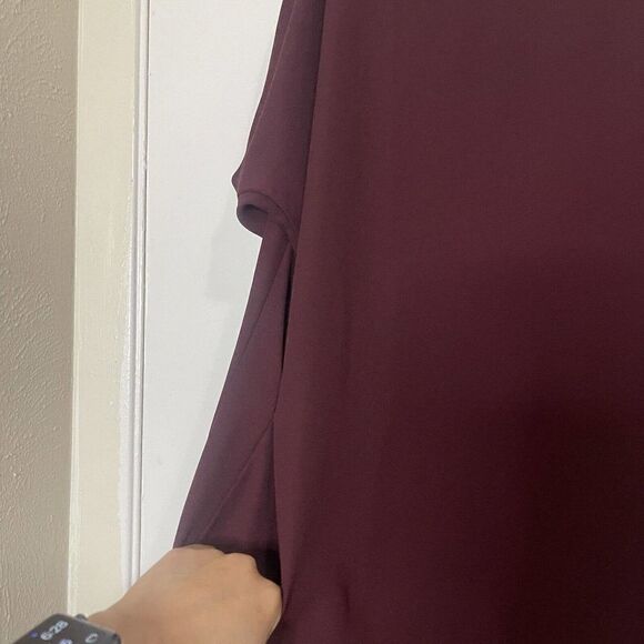 REISS Georgie Tie Sleeve Shift Dress in Dark Red Maroon Size US 0 $395 - Picture 5 of 8
